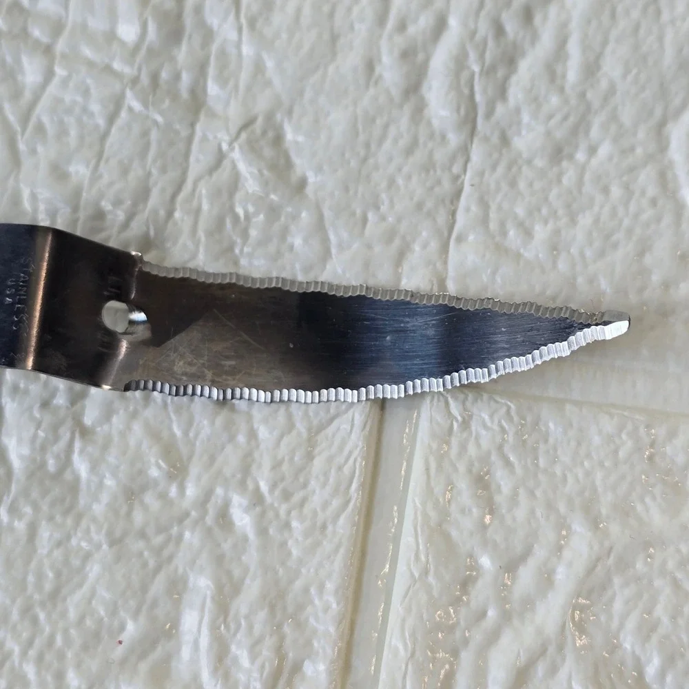 Pampered Chef Grapefruit Knife‎ Black Handle Stainless Steel USA Fruit Tool